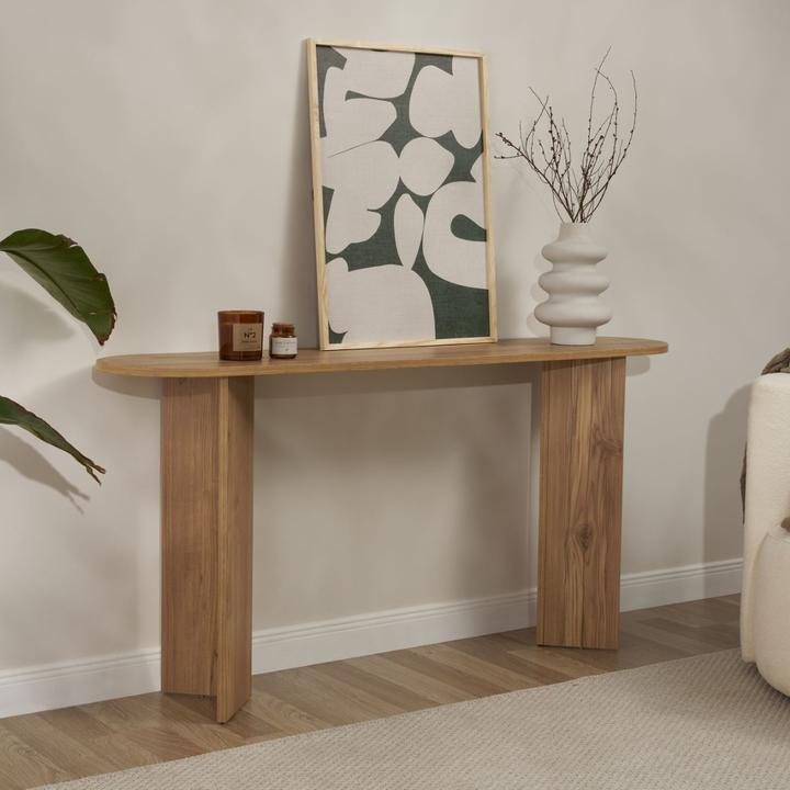 Image du produit CaliCosy Console avec deux pieds L150 cm - SIRA (150 x 35 x 75 cm)
