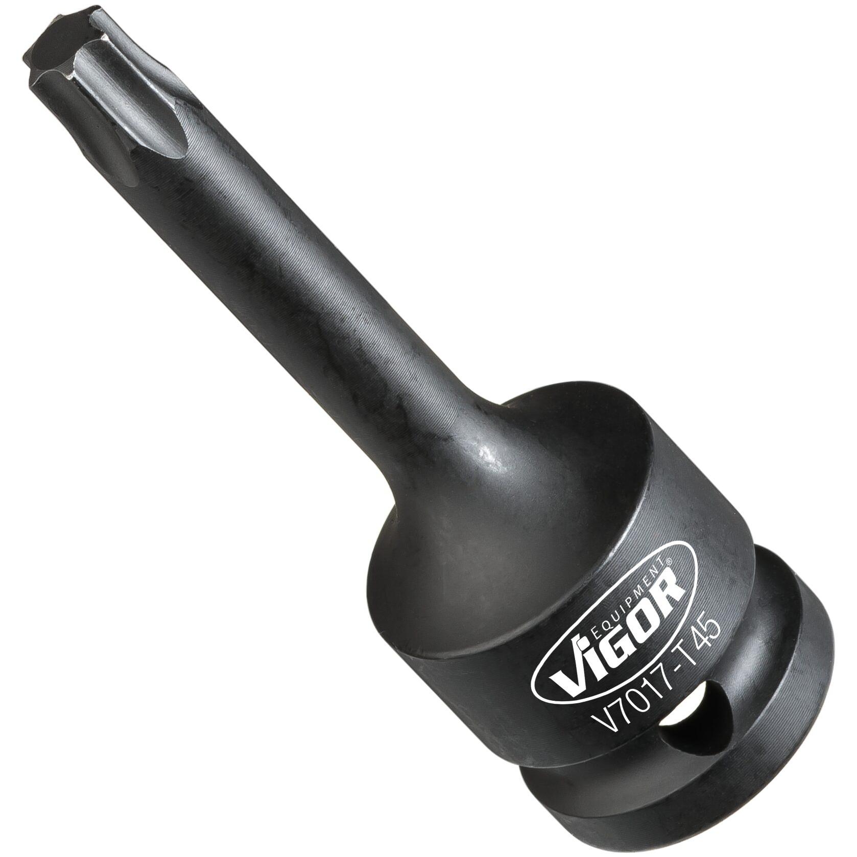 Vigor, Steckschlüssel + Stecknuss, 1/2" TORX-SCHLAGSCHR.DREHER-EINSATZ T45