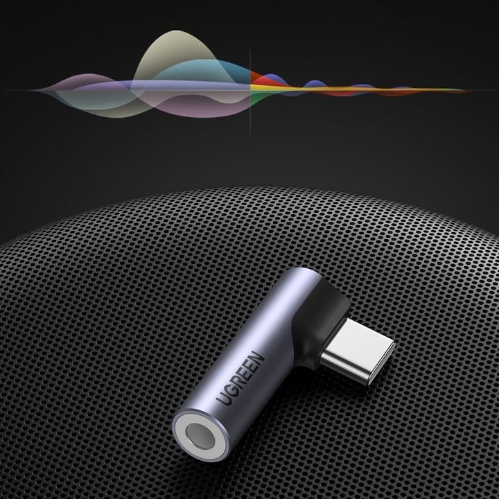 Produktbild Ugreen Winkelstecker (USB Typ C, 3.5mm Buchse)