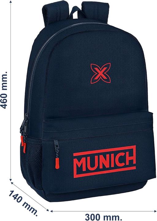 Actual product image Safta Munich Flash Sport Bag, Adjustable Shoulder Strap, Removable Bottom, Trolley-Compatible Backpack