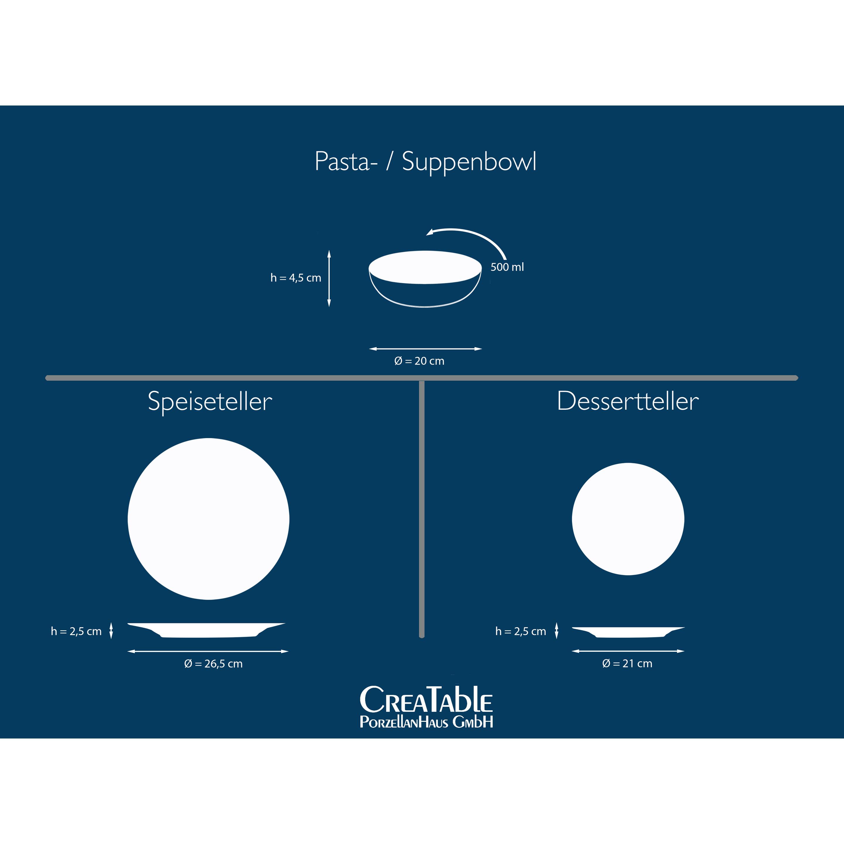 Thumbnail - CreaTable, Geschirrset, Fiore (12 Stück)