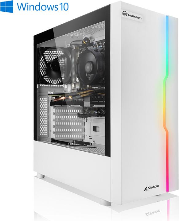 Produktbild Megaport Gaming PC Intel Core i3-10100 (500 GB, 8 GB, Intel Core i3-10100, GeForce GTX 1050 Ti)