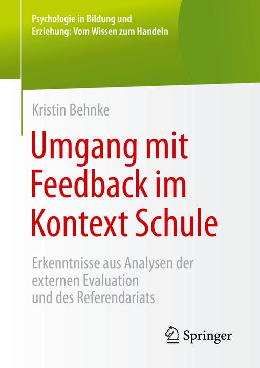 Produktbild Umgang mit Feedback im Kontext Schule (Deutsch, Kristin Behnke, 2016)