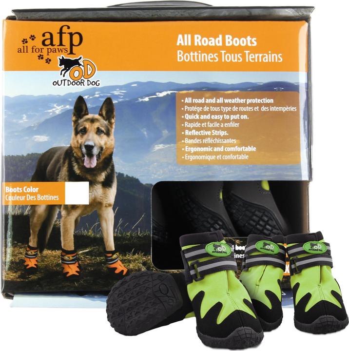 Actual product image All for Paws AFP All Road Boots Green XXL (XXL, Dog boots)