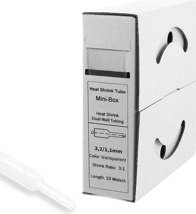 Immagine prodotto Offgridtec 10 m di tubo termorestringente con adesivo 3mm>1mm trasparente Rapporto 3:1 (1x)