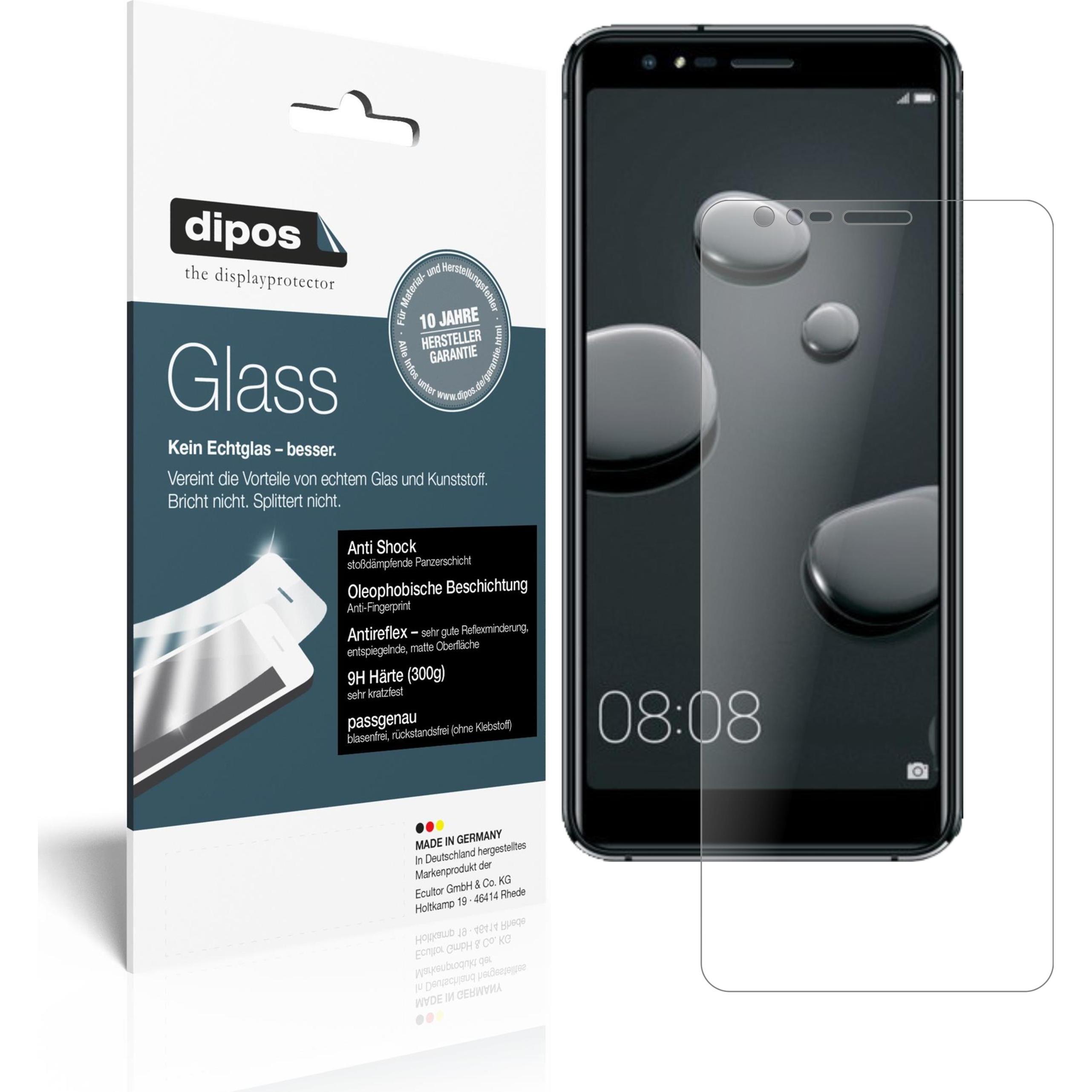 Dipos Displayschutz Anti-Shock (1 Stück, Huawei P10), Smartphone Schutzfolie, Transparent
