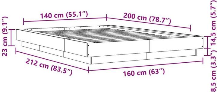 Image du produit vidaXL Bettgestell (140 x 200 cm)