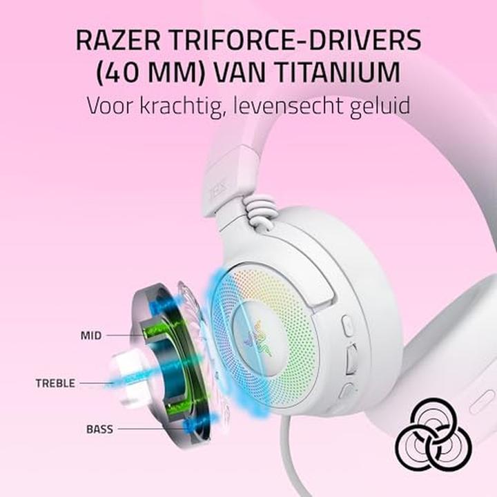 Actual product image Razer Kraken Kitty V3 Pro - White (Wireless)