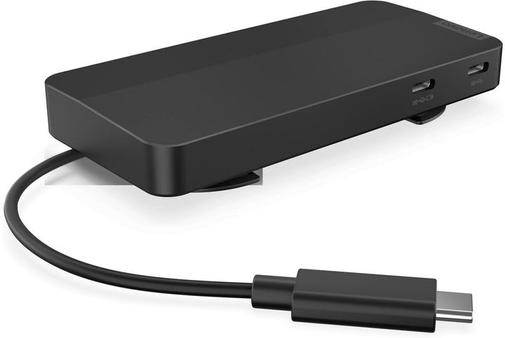 Actual product image Lenovo USB-C Dual Display Travel Dock (w/ adapter) (USB-C, 7 ports)