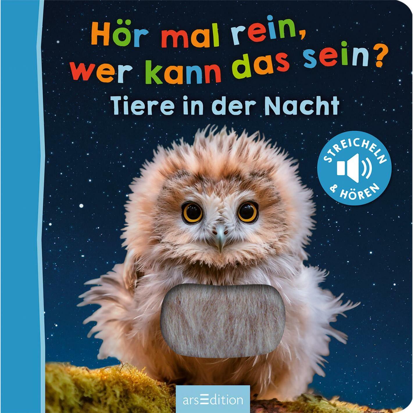 Ars Edition, Babybücher, Hör mal rein, wer kann das sein? – Tiere in der Nacht (Deutsch)