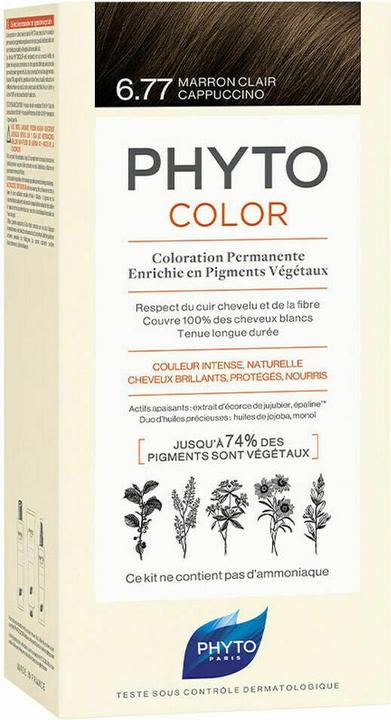 Actual product image Phyto Phytocolor Kit 6.77 (6.77 Light brown cappuccino)
