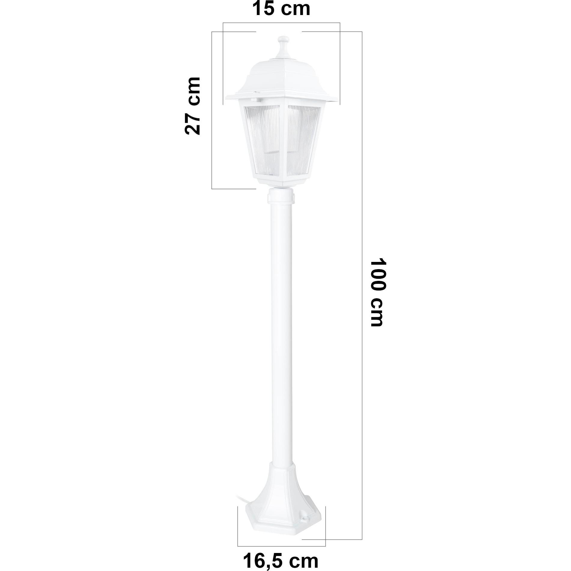 Thumbnail - Lux.Pro, Gartenbeleuchtung, Aussenleuchte Keighley E27 Metall Kunststoff Weiss (E27, IP44)
