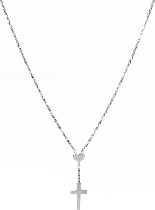 Produktbild Amen Heart and Cross Halskette (925er Silber, 44 cm)
