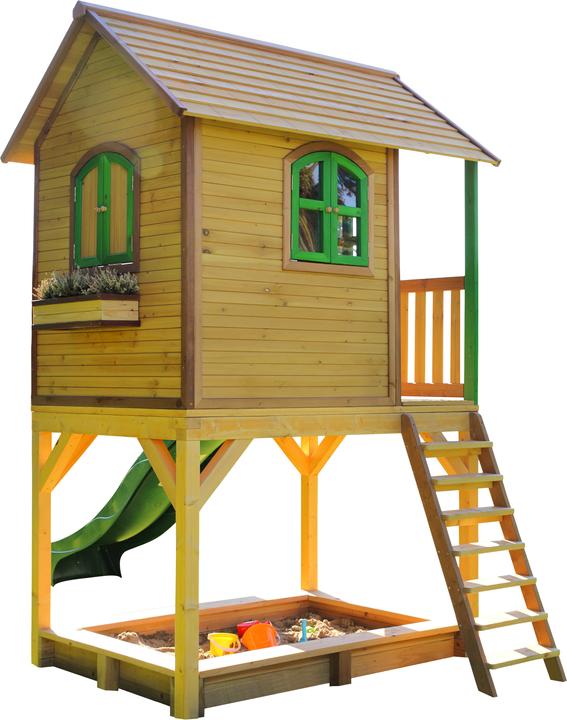 Immagine prodotto Axi Sarah Playhouse marrone/verde - scivolo verde