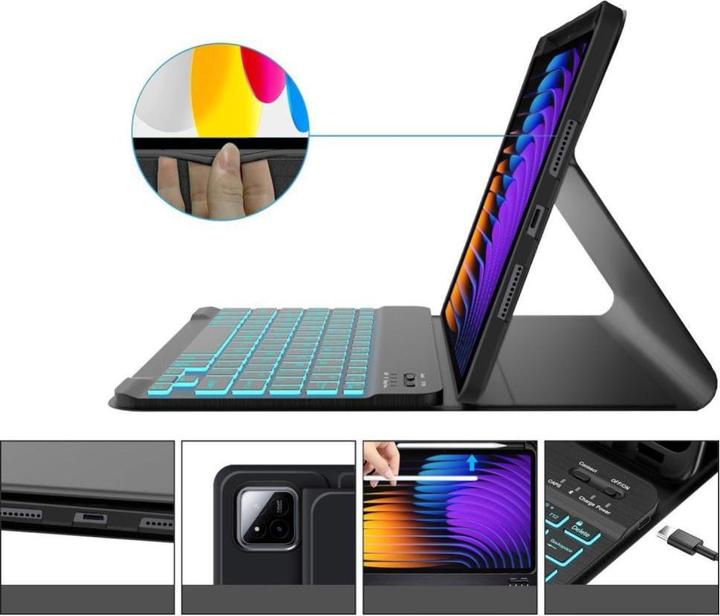 Actual product image Tech-Protect SC Pen + Keyboard Case for Xiaomi Pad 7 / 7 Pro - Black