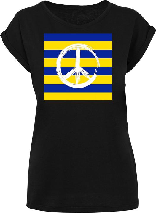 Merchcode Ladies Peace - Stripe Peace Extended Shoulder Tee - 116703 (XL)