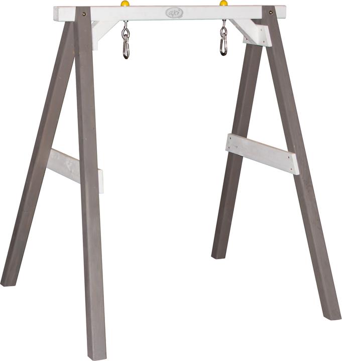 Produktbild Axi Babyschaukel Grau/weiss mit Sitz Türkis/gelb