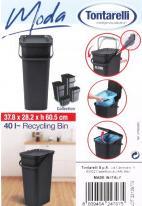 Produktbild Tontarelli 38 l weisser Moda-Behälter mit Griff (38 l)