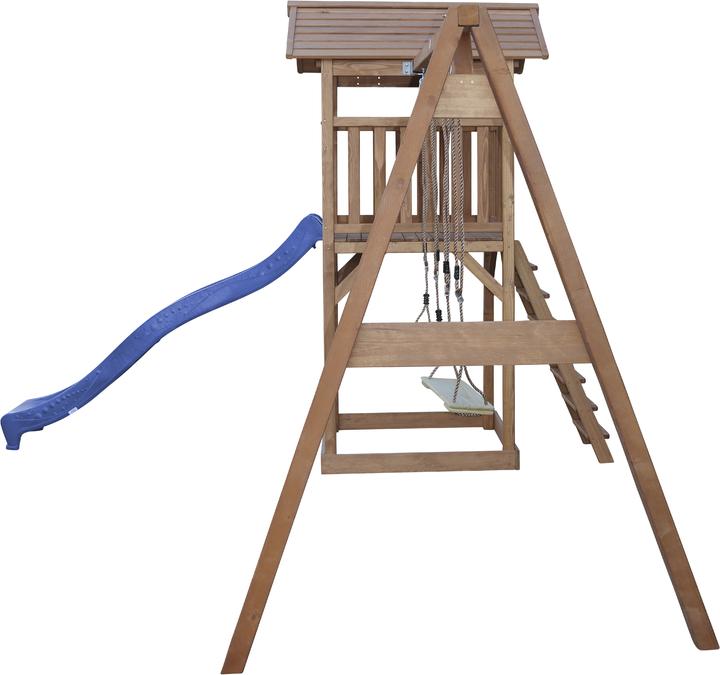 Image du produit Axi Beach Tower Tour de jeux avec double balançoire Marron - Toboggan bleu