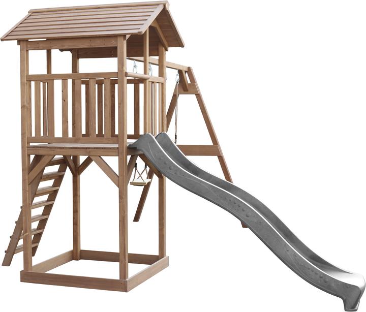 Image du produit Axi Tour de jeu Beach Tower avec balançoire double Brown - Grey Slide