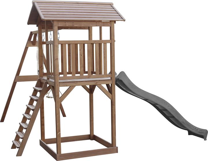 Image du produit Axi Tour de jeu Beach Tower avec balançoire double Brown - Grey Slide
