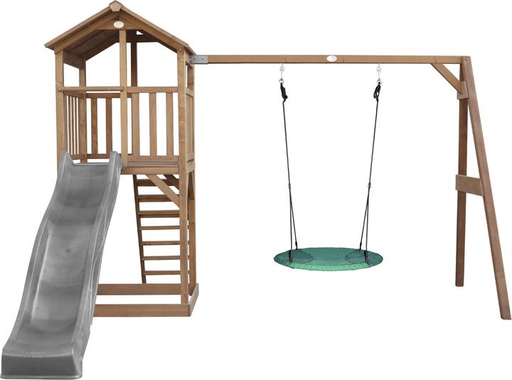 Image du produit Axi Beach Tower Tour de jeux avec balançoire Summer Nest Marron - Toboggan gris