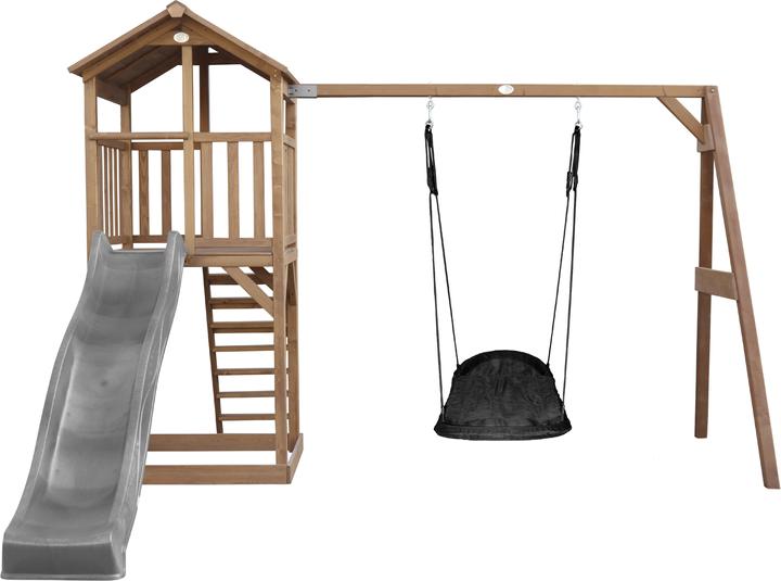 Immagine prodotto Axi Torre da gioco Beach Tower con altalena Roxy Nest Brown - Grey Slide