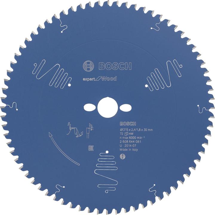 Actual product image Bosch Professional Zubehör Circular saw blade Expert for Wood, 315 x 30 x 2.4 mm, 72