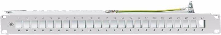 Produktbild Rutenbeck PP-UM A-24/1 - Patch Panel - Hellgrau - 1U - 48.3 cm (19")