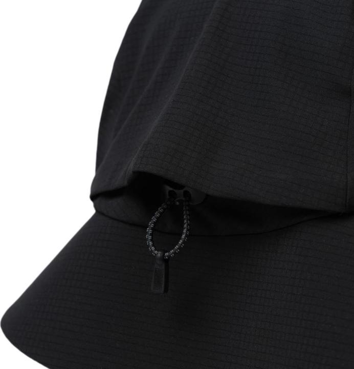 Actual product image Buff Rain Bucket Hat Solid Black (53, 54, 55)