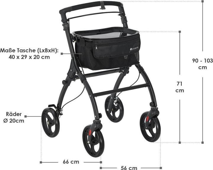 Produktbild Juskys Aluminium Wohnungsrollator
