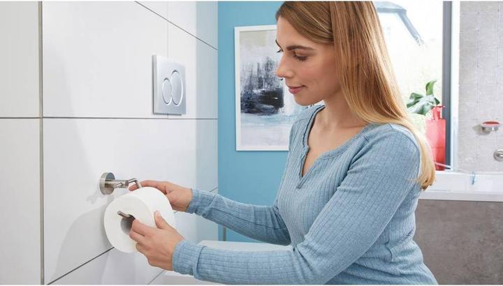 Actual product image tesa MOON toilet roll holder incl. adhesive solution without drilling