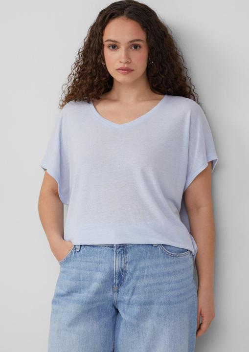 Produktbild S.Oliver T-Shirt Locker geschnittenes T-Shirt aus Leinenmix (52)