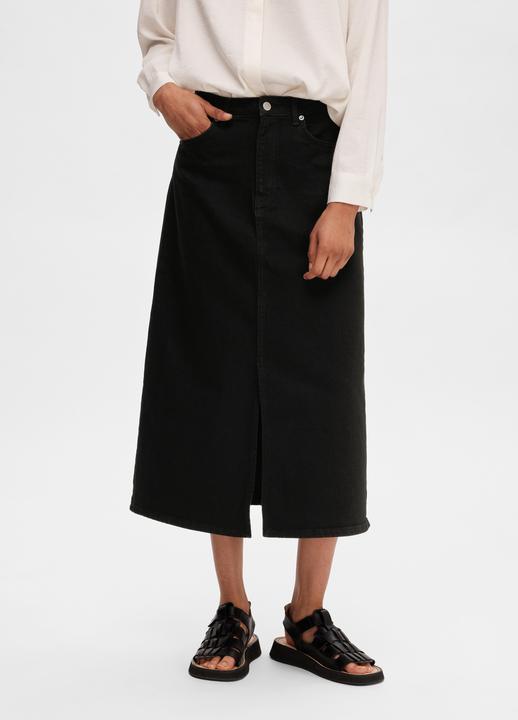 Image du produit Selected Jupe midi en jean noir (36)