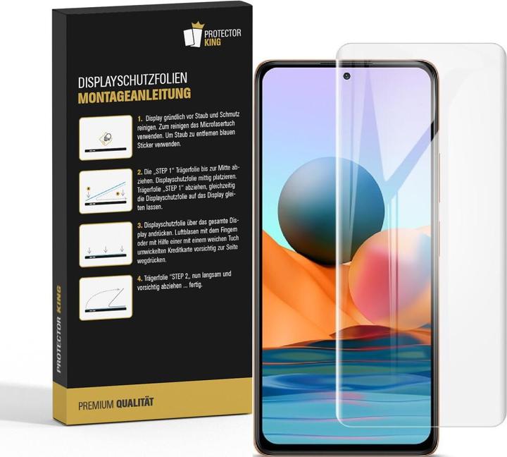 Produktbild Protectorking 4x Panzerfolie Anti-Shock HD Klar (4 Stück, Xiaomi Redmi Note 10)