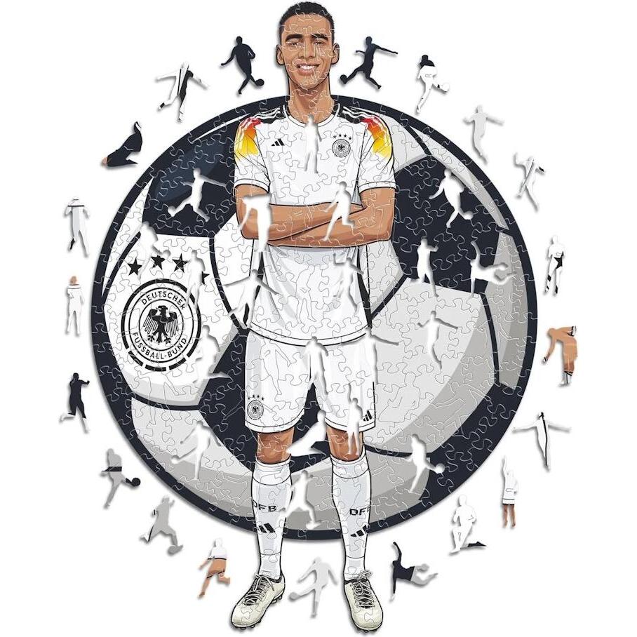 Iconic Jamal Musiala (Deutsche Nationalmannschaft) - Holz Puzzle Grösse M (270 Teile) (270 Teile)