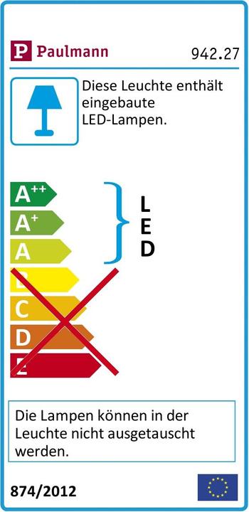 Energy Label Paulmann Plug & Shine recessed floor light (450 lm, IP65)