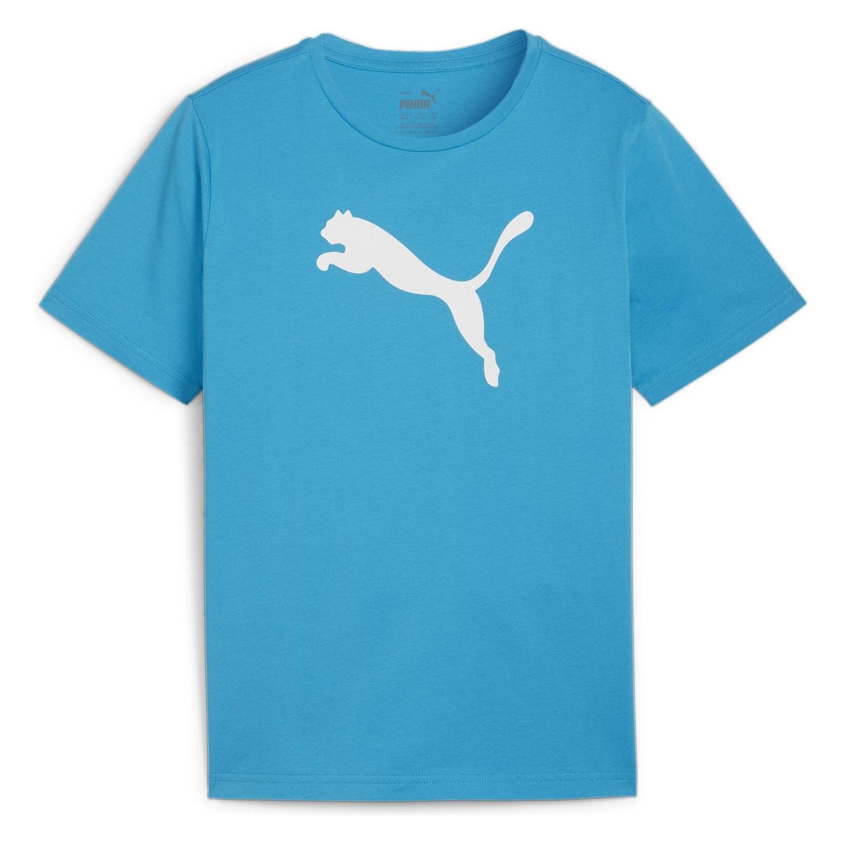 Puma, Jongens, Sportief Shirt, TeamRISE Logo Jersey Katoen Jr (128), Blauw, 128
