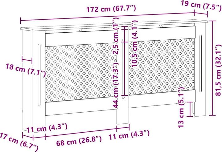 Image du produit vidaXL Heizkörperverkleidung