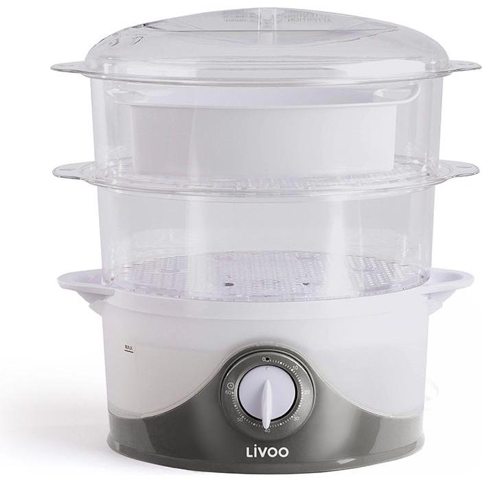 Livoo Grigio Cuocitore Di Riso E Vapore, Vaporiera + Cuociriso,
