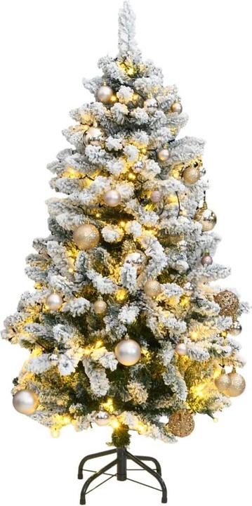 vidaXL Weihnachtsbaum Klappbar LED Beleuchtet Christbaum Tannenbaum Deko 150cm (150 cm)
