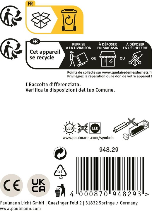 Produktbild Paulmann Outdoor 230V Pollerleuchte Zerena (1100 lm, IP44)