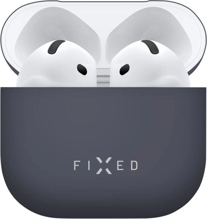 Image du produit Fixed Silky Silicone case for Apple AirPods 4/4 ANC Blue (Manchon pour casque d'écoute)