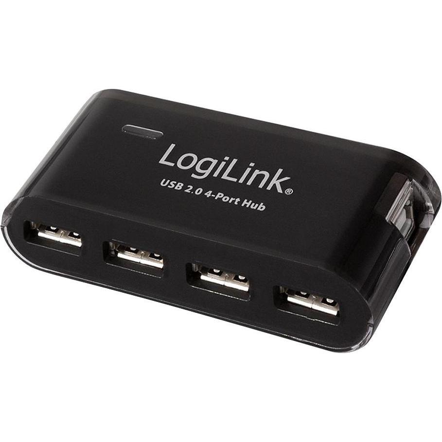 LogiLink UA0085 (USB-A, 4 Ports), Dockingstation + USB Hub, Schwarz