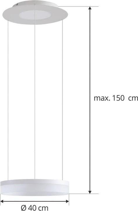 Produktbild Lucande Smart LED-Hängeleuchte Squillo weiss Tuya RGBW CCT (3600 lm)