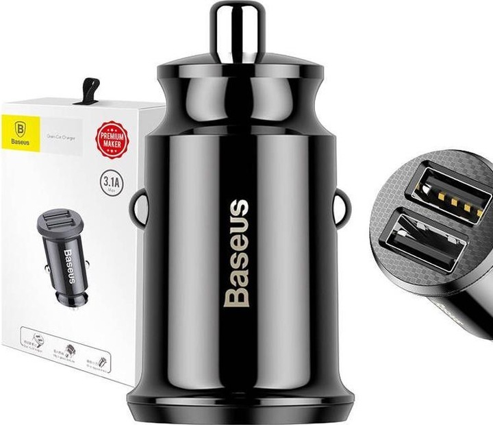 Actual product image Baseus Grain Car Charger Black