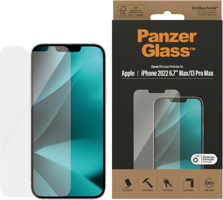 Productafbeelding PanzerGlass Classic Fit (1 Stuk, Apple iPhone 14 Plus, Apple iPhone 13 Pro Max)