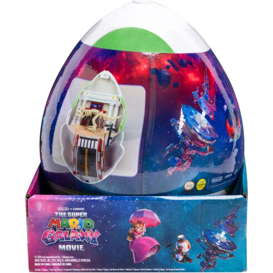 Jakks Pacific The Super Mario Galaxy Movie – Yoshi Egg Playset with 1.5” Yoshi and Exclusive Fire Mario Figures