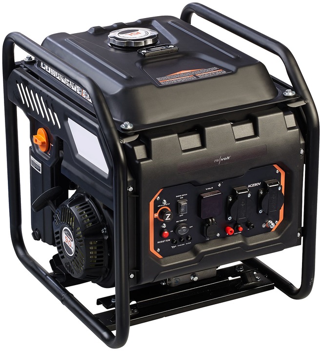 Revolt Benzin-Inverter-Generator, Display, 1x 230V, 1x 12V, 2x USB (15 l)