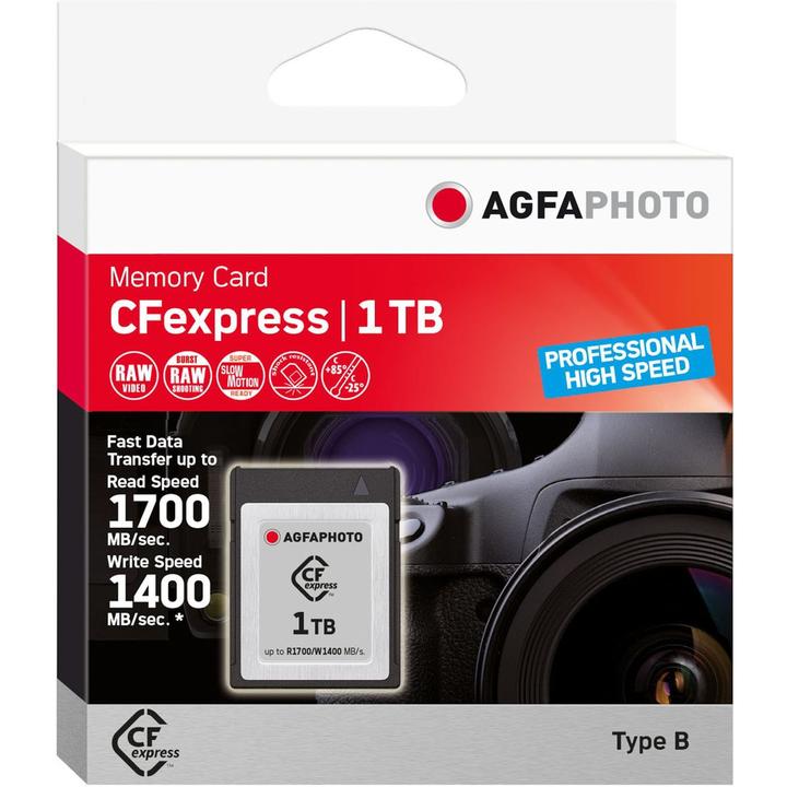 Produktbild AGFAPHOTO CFexpress 1TB Professional High Speed (1000 GB, CFexpress Typ B)
